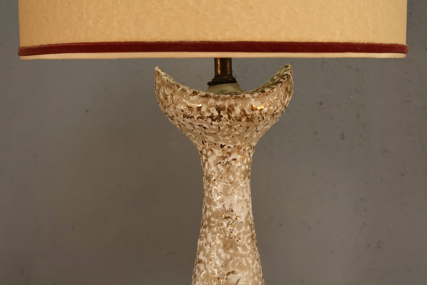 Mid Century Flared White Table Lamp