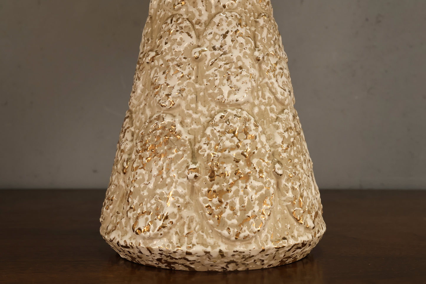 Mid Century Flared White Table Lamp