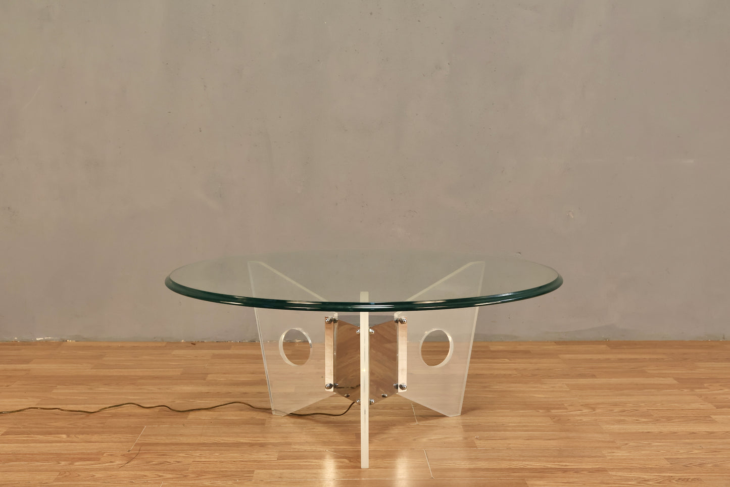 Luxe Illuminated Lucite & Glass Coffee Table - ONLINE ONLY