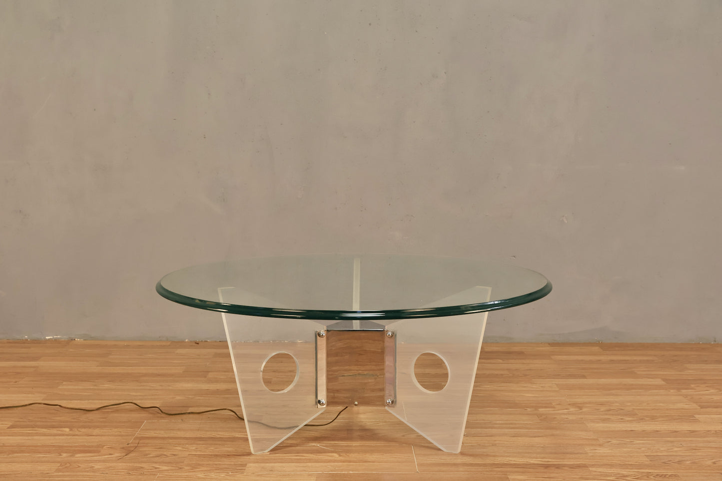 Luxe Illuminated Lucite & Glass Coffee Table - ONLINE ONLY