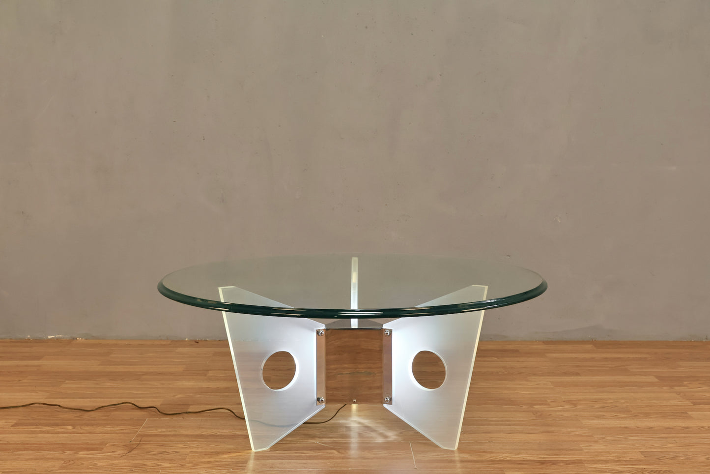 Luxe Illuminated Lucite & Glass Coffee Table - ONLINE ONLY