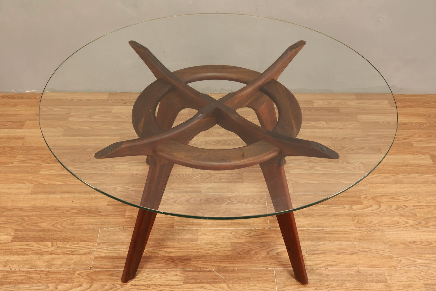 Adrian Pearsall "Compass" Walnut & Glass Dining Table