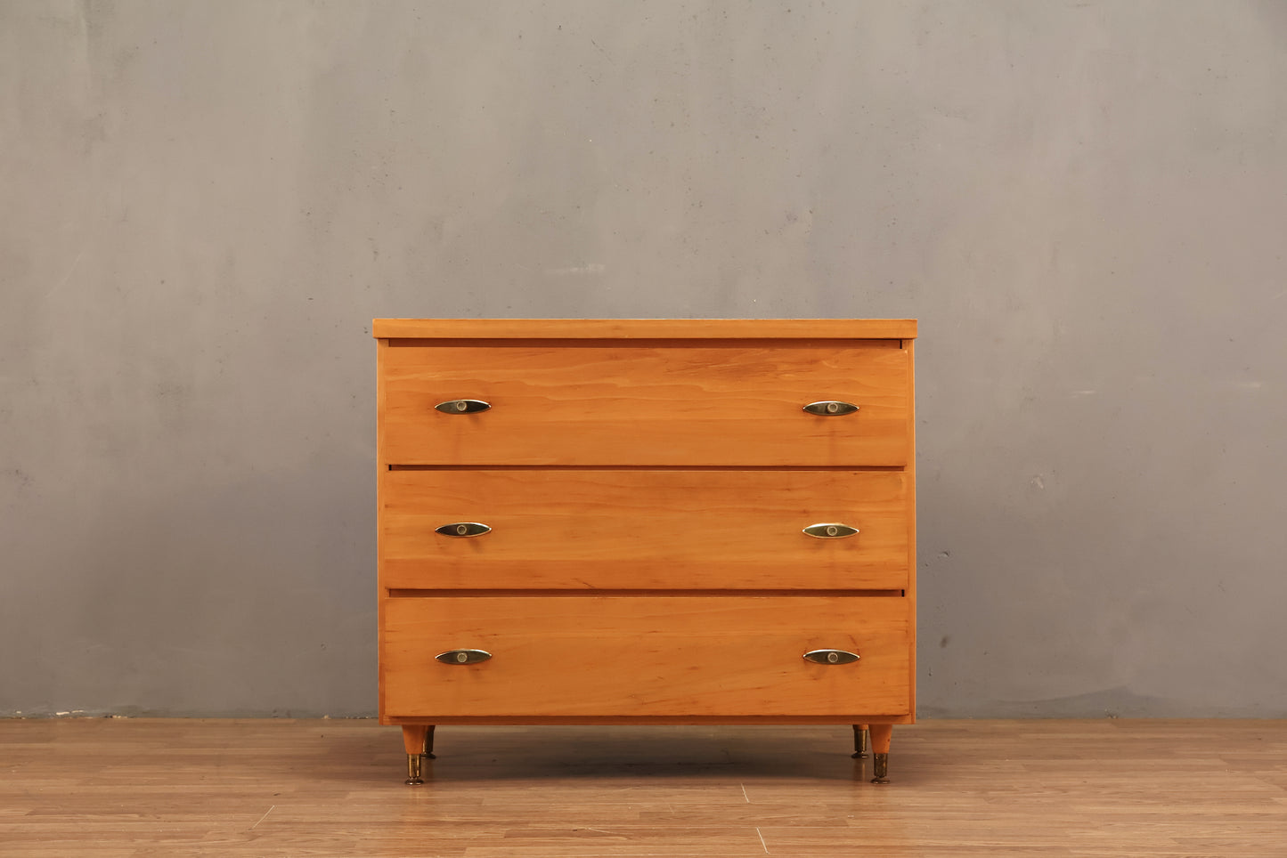 Mid Century Pine 3-Drawer Dresser
