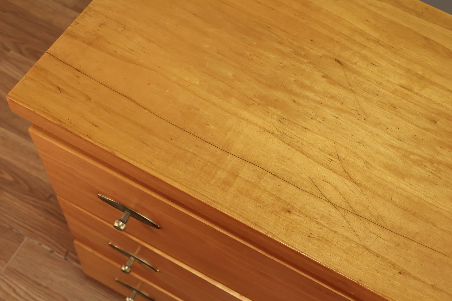 Mid Century Pine 3-Drawer Dresser
