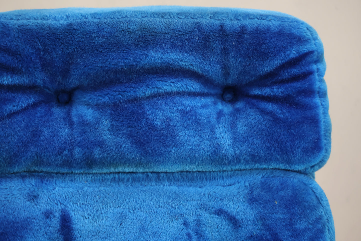 Mod Blue Plush Accent Chair