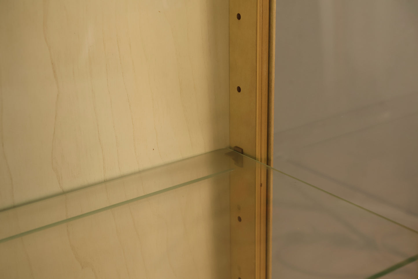 Regency Glass & Yellow Illuminated Display Case