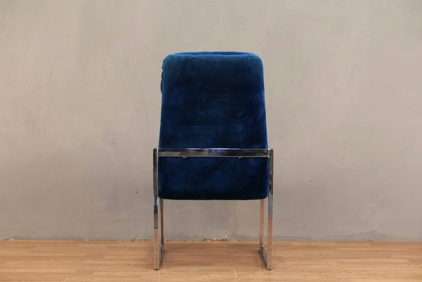 Mod Blue Plush Accent Chair