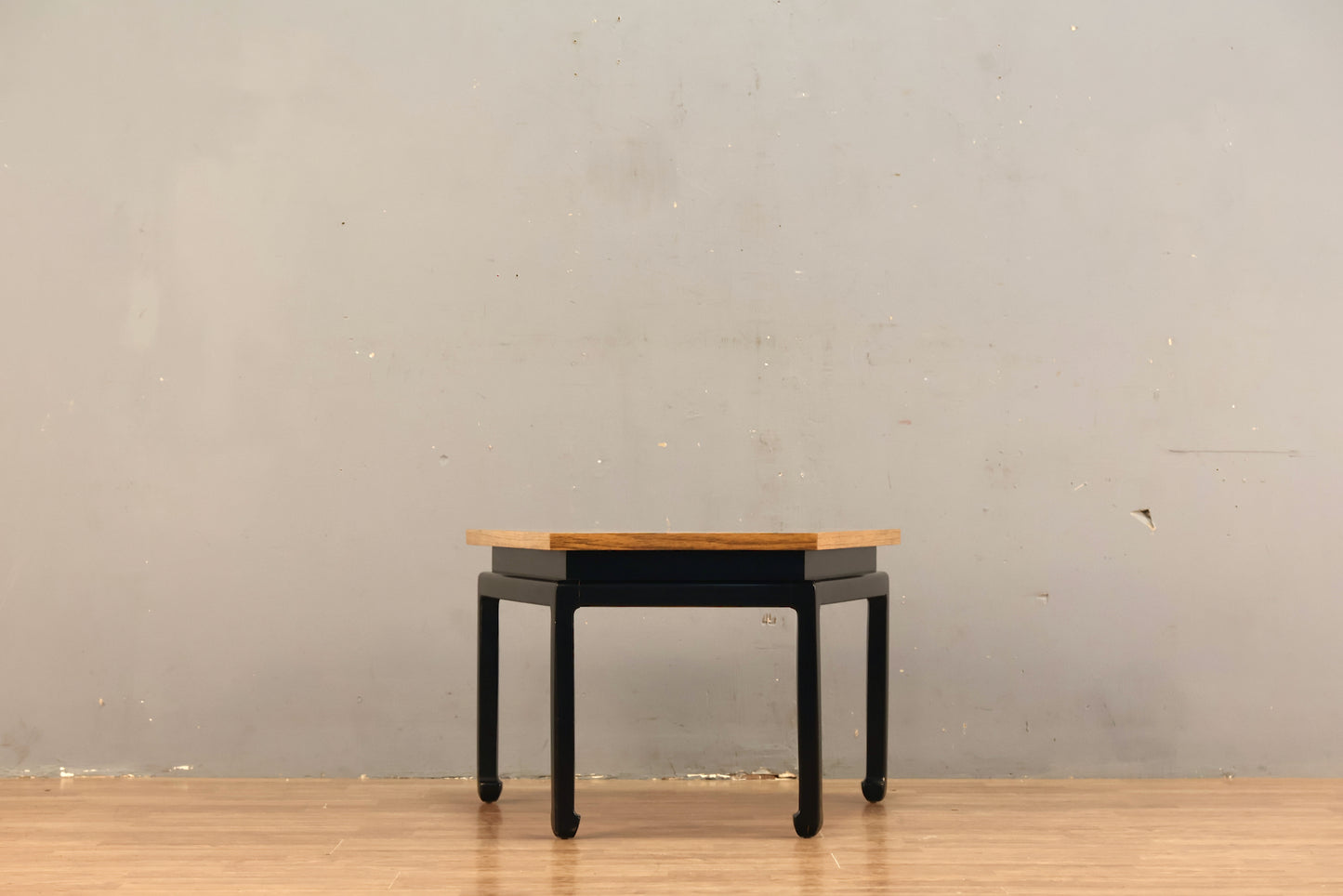 Black & Laminate Wedge End Table