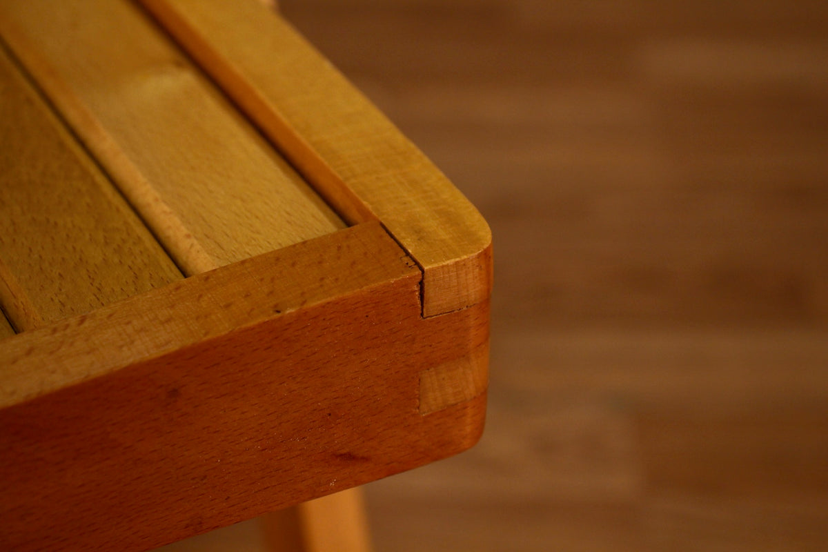 Blonde Slatted Folding Chair