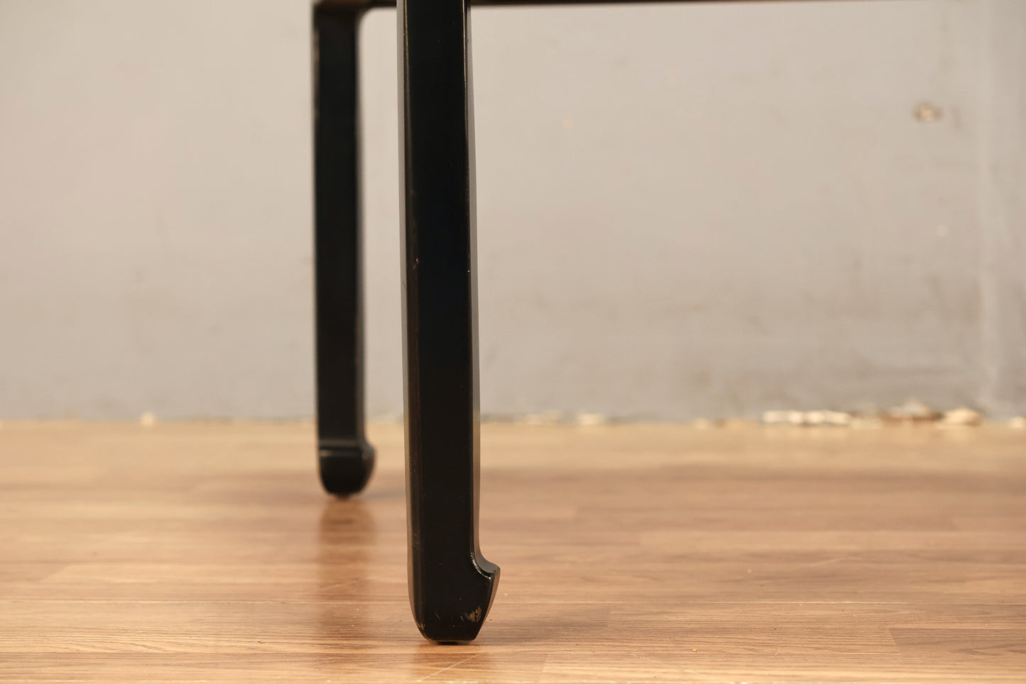 Black & Laminate Wedge End Table