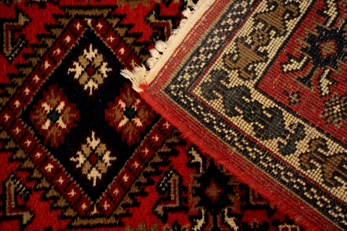 Crimson Wool Runner Rug