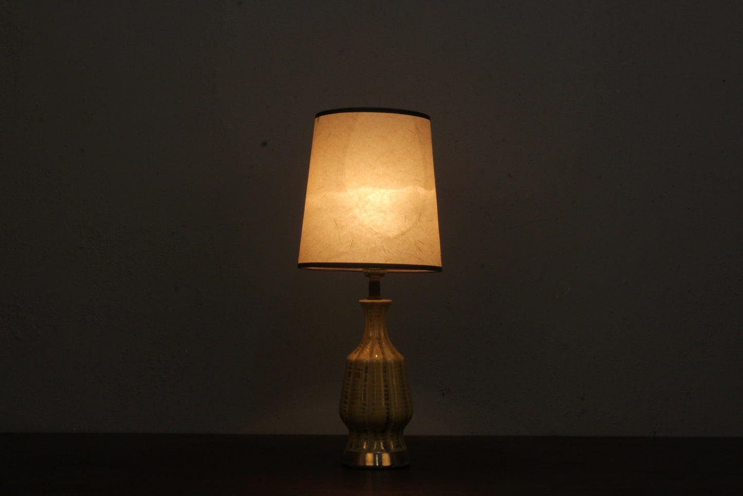 Small Yellow & Gold Table Lamp