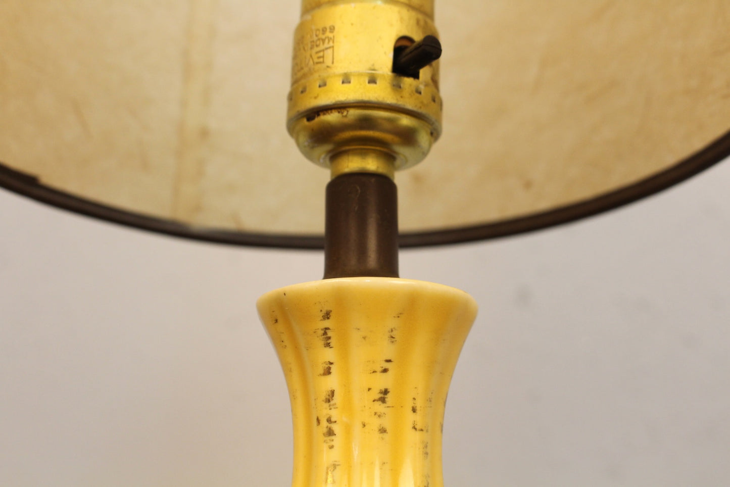 Small Yellow & Gold Table Lamp