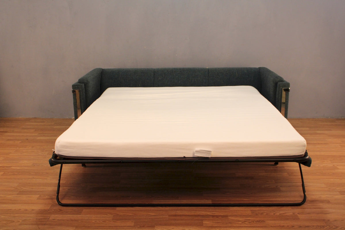 Teal & Chrome Floating Sleeper Sofa - ONLINE ONLY