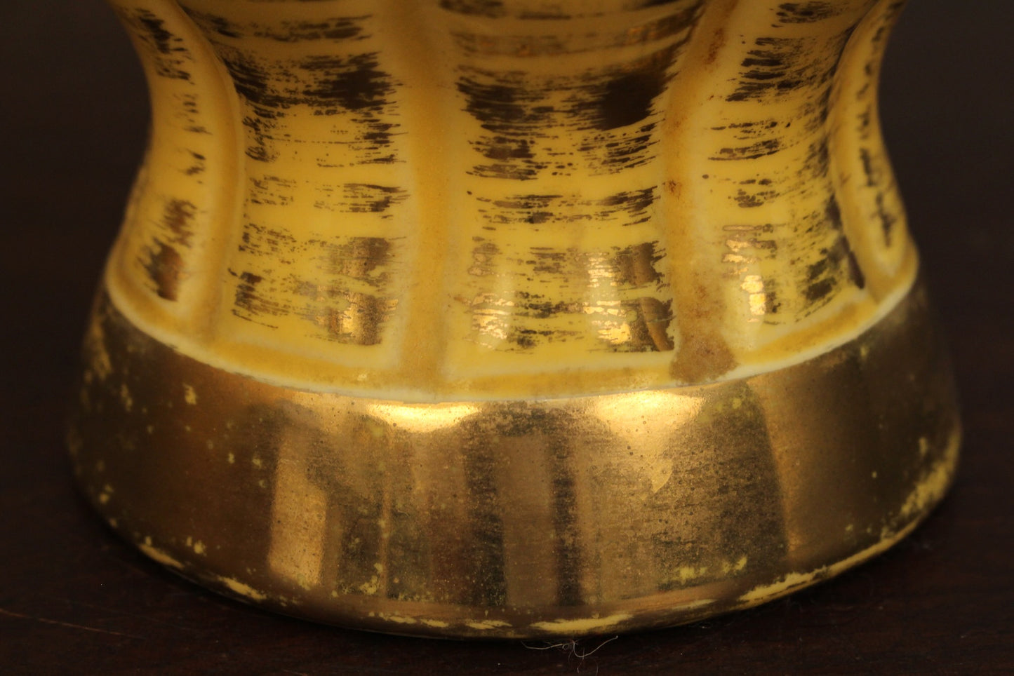 Small Yellow & Gold Table Lamp