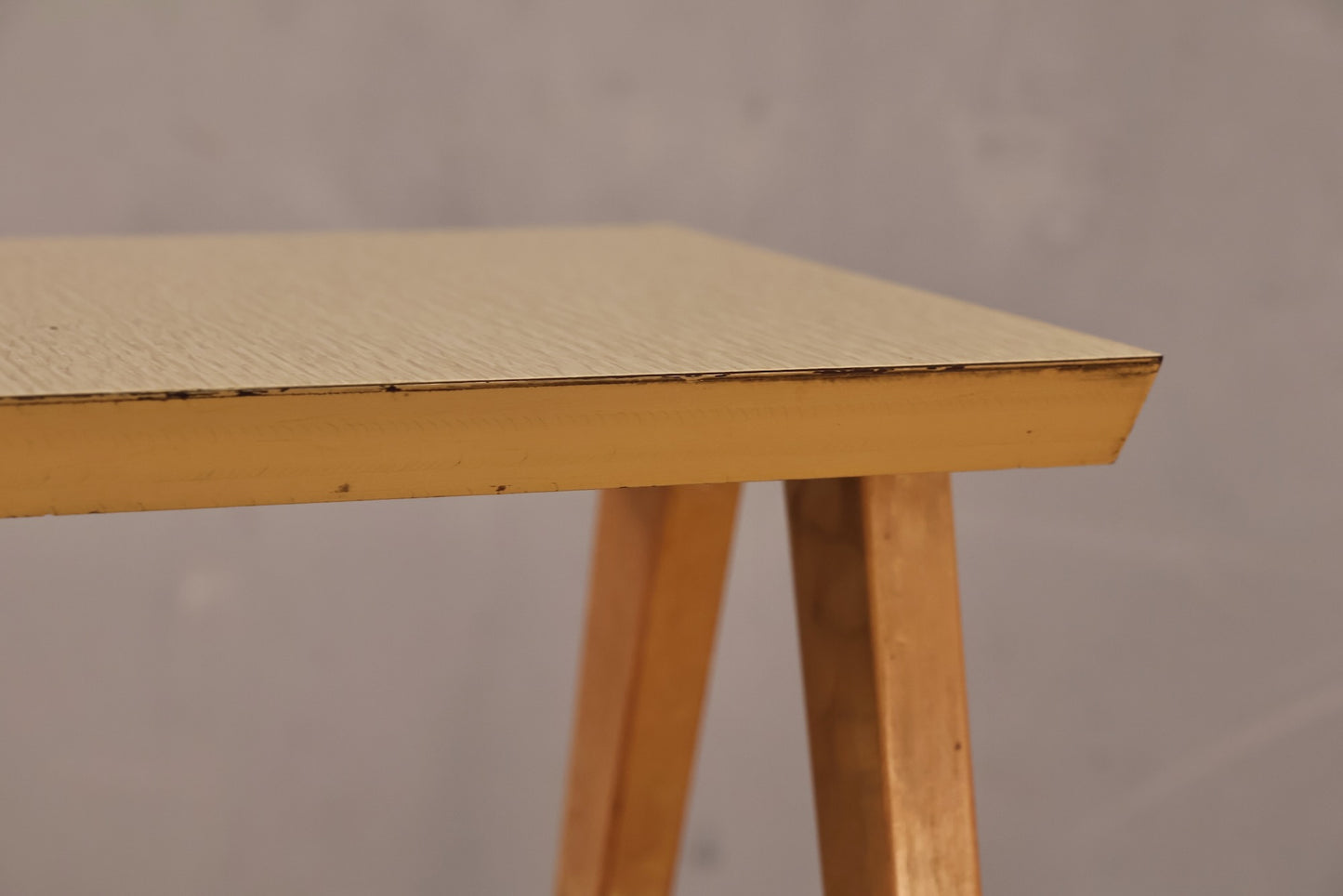 Blonde & Laminate Stepback End Table