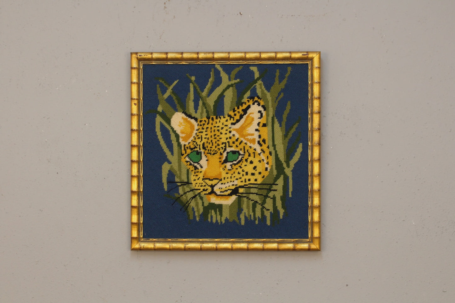 "Mystic Cheetah" Needlepoint Art