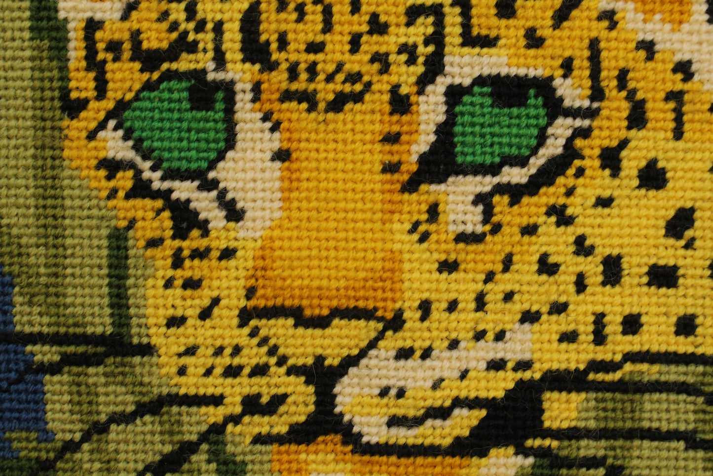 "Mystic Cheetah" Needlepoint Art