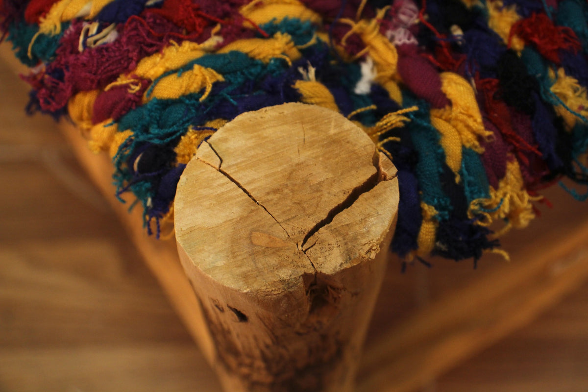Moroccan Boucherouite Stool X