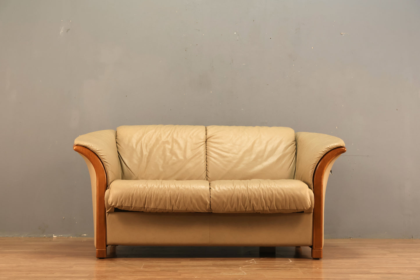 Ekornes Fawn Leather Loveseat