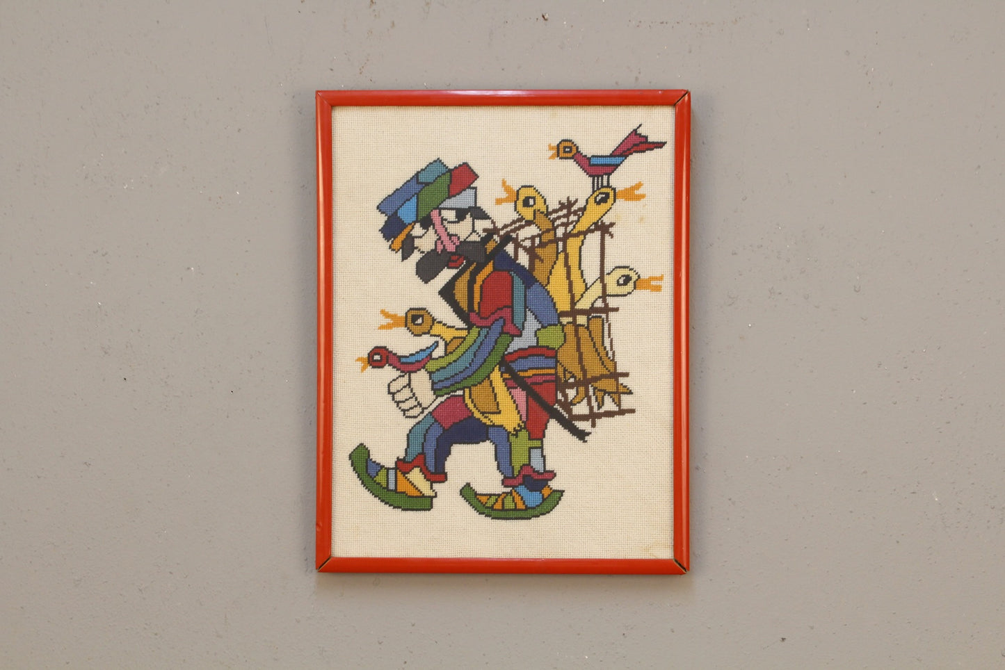 "The Peddler" Needlepoint Art