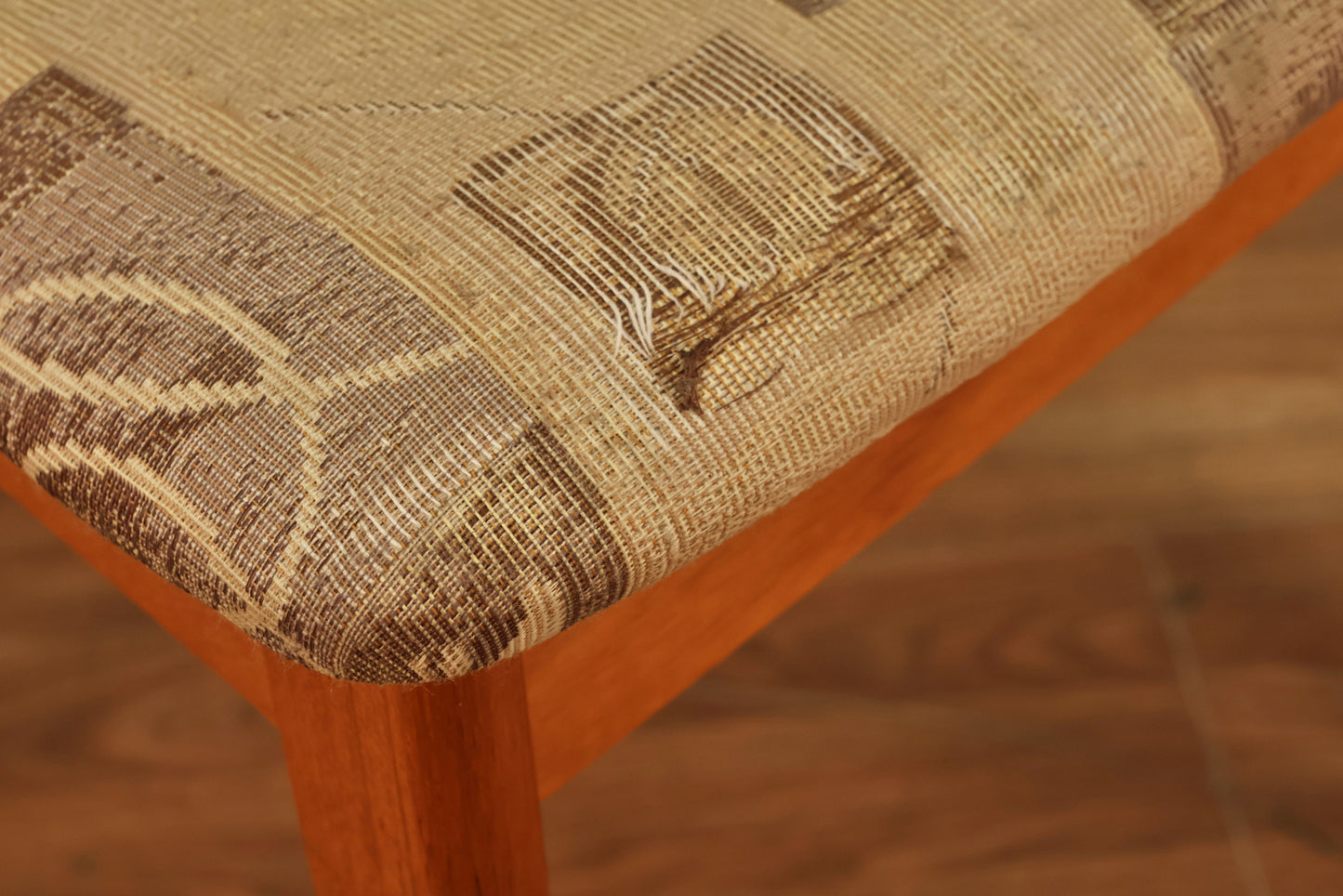 Teak & Taupe Side Chair