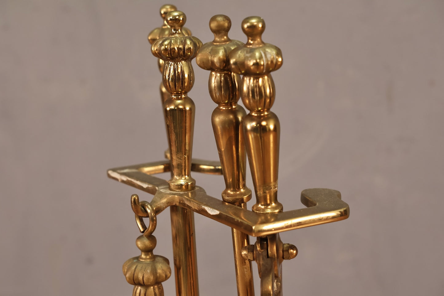 Classic Brass 4-Piece Fireplace Set