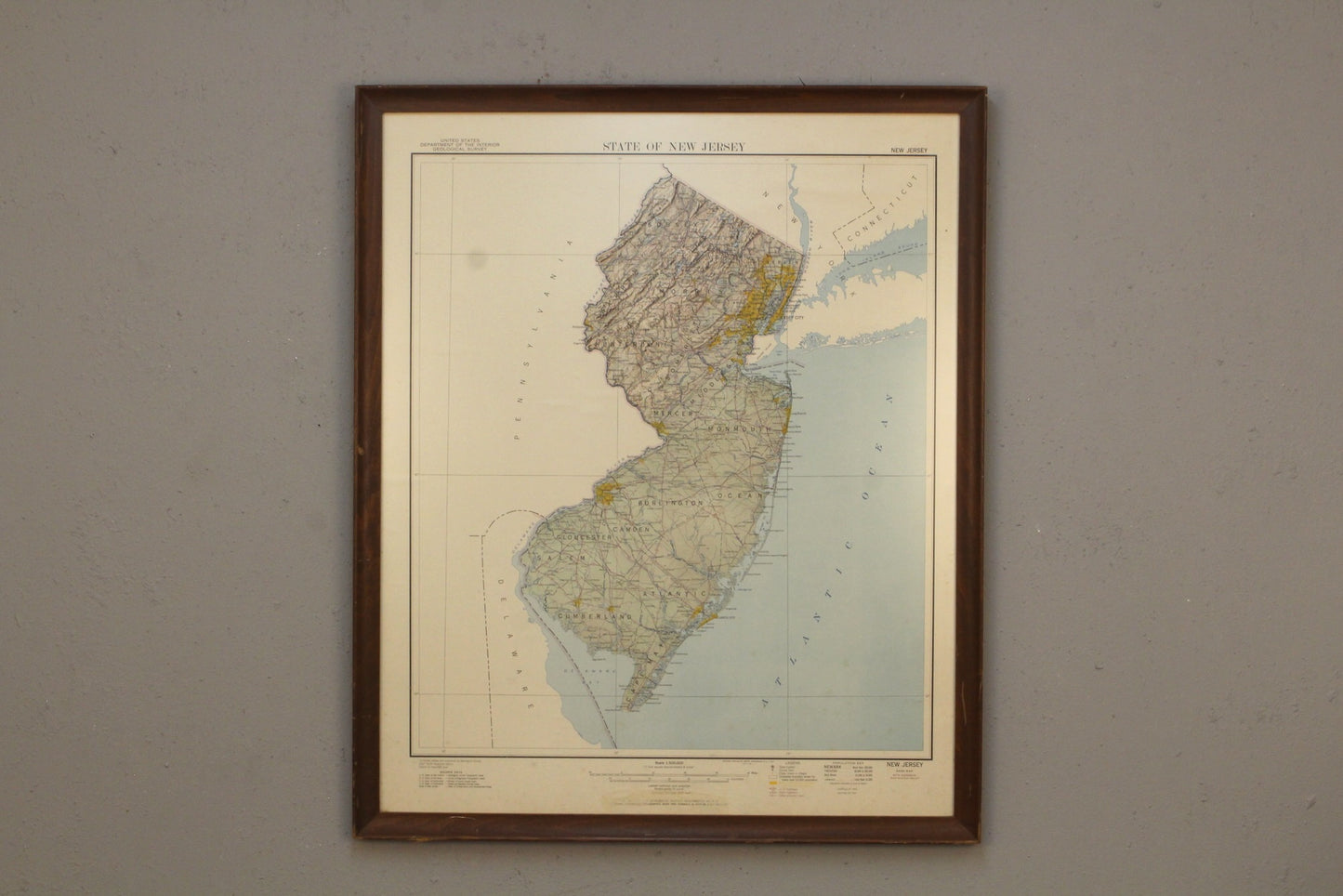 1950 New Jersey Map Print