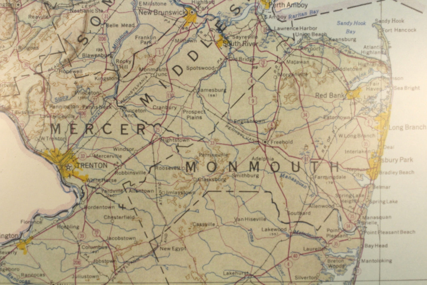 1950 New Jersey Map Print
