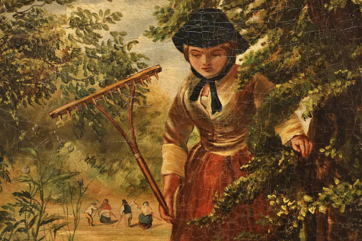 1800s "Harvest Season" Painting