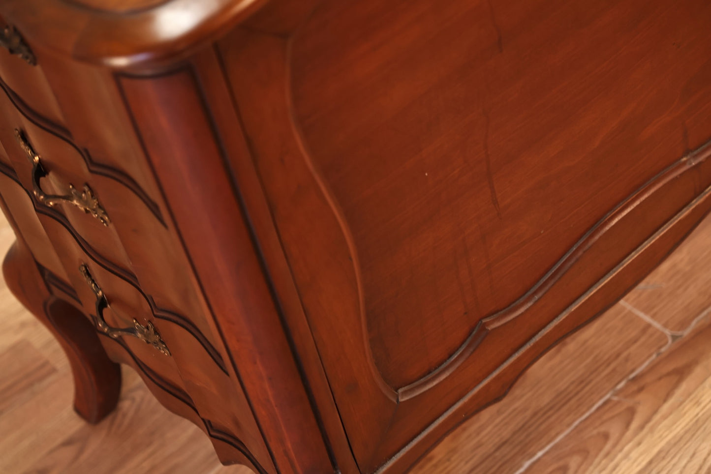 Provincial Cherry Drop-Front Record Cabinet/End Table
