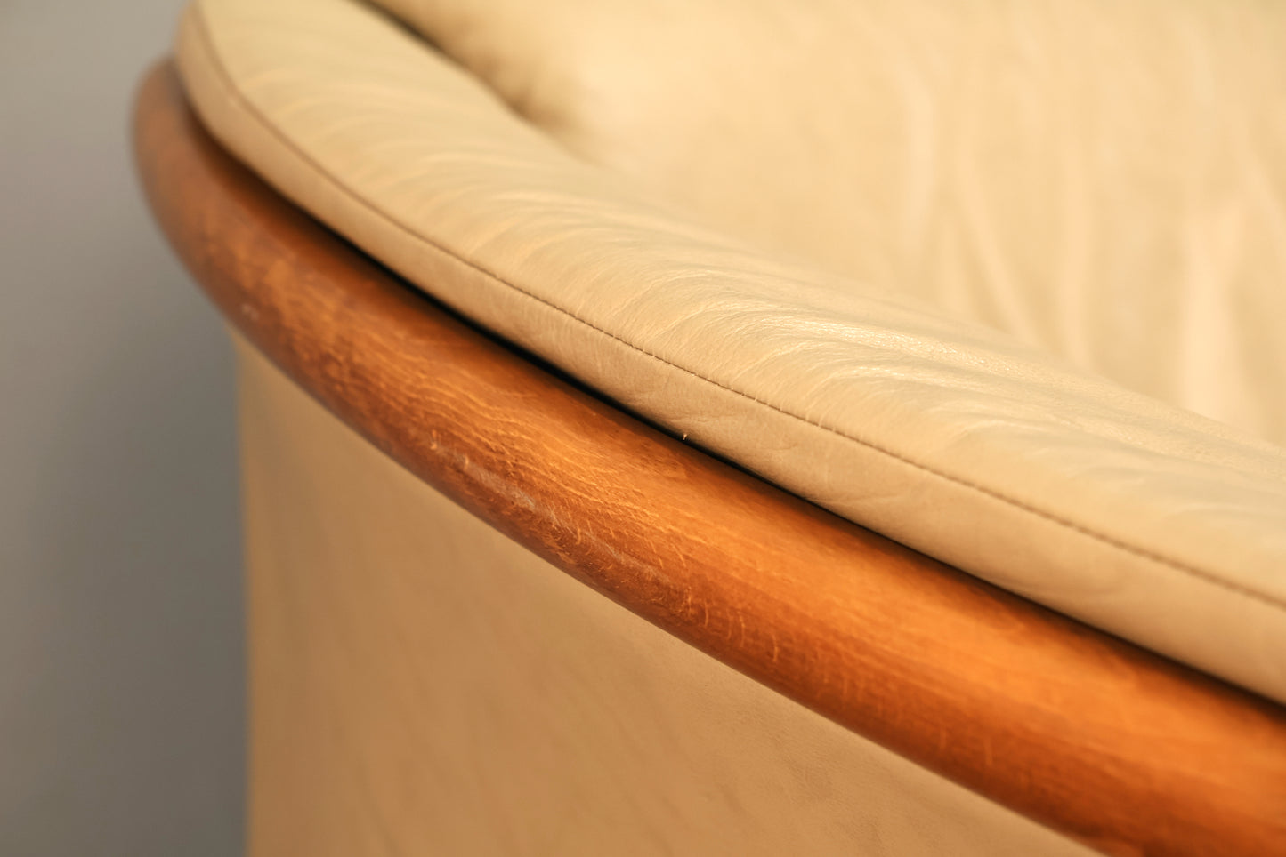 Ekornes Fawn Leather Loveseat