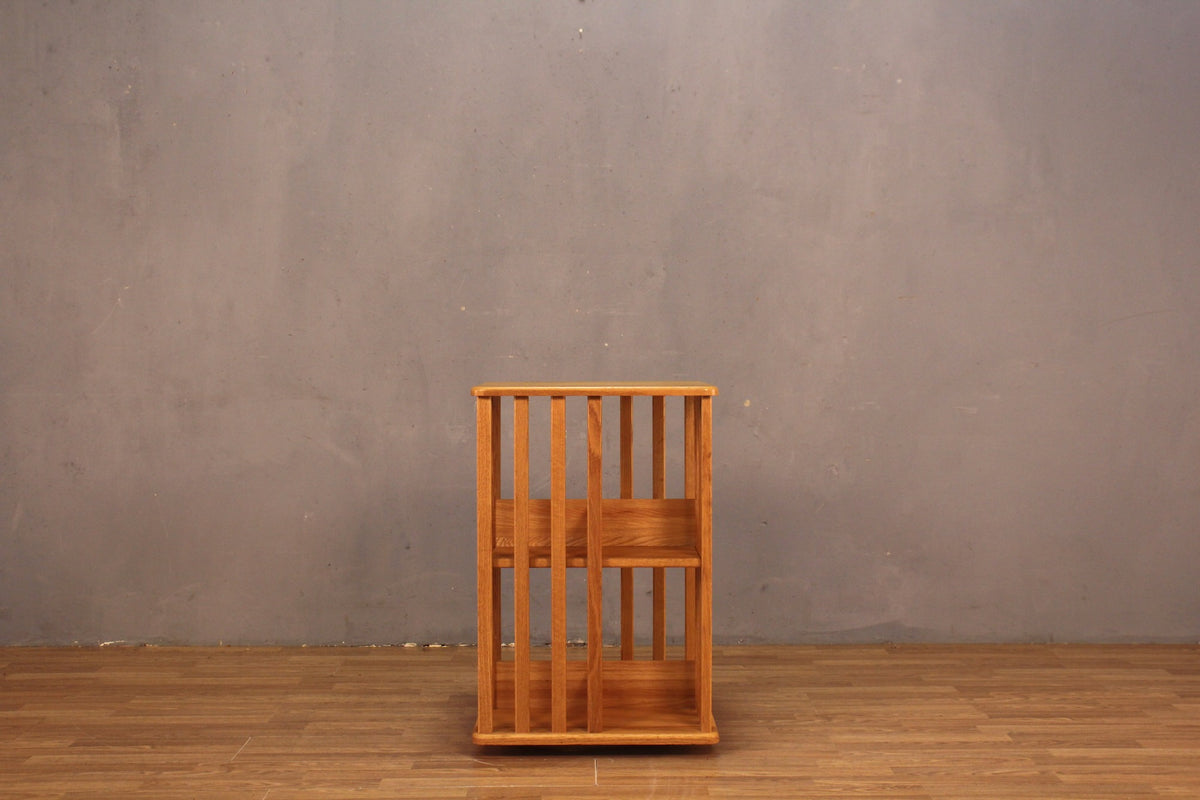 Blonde Oak Rotating Library Bookshelf