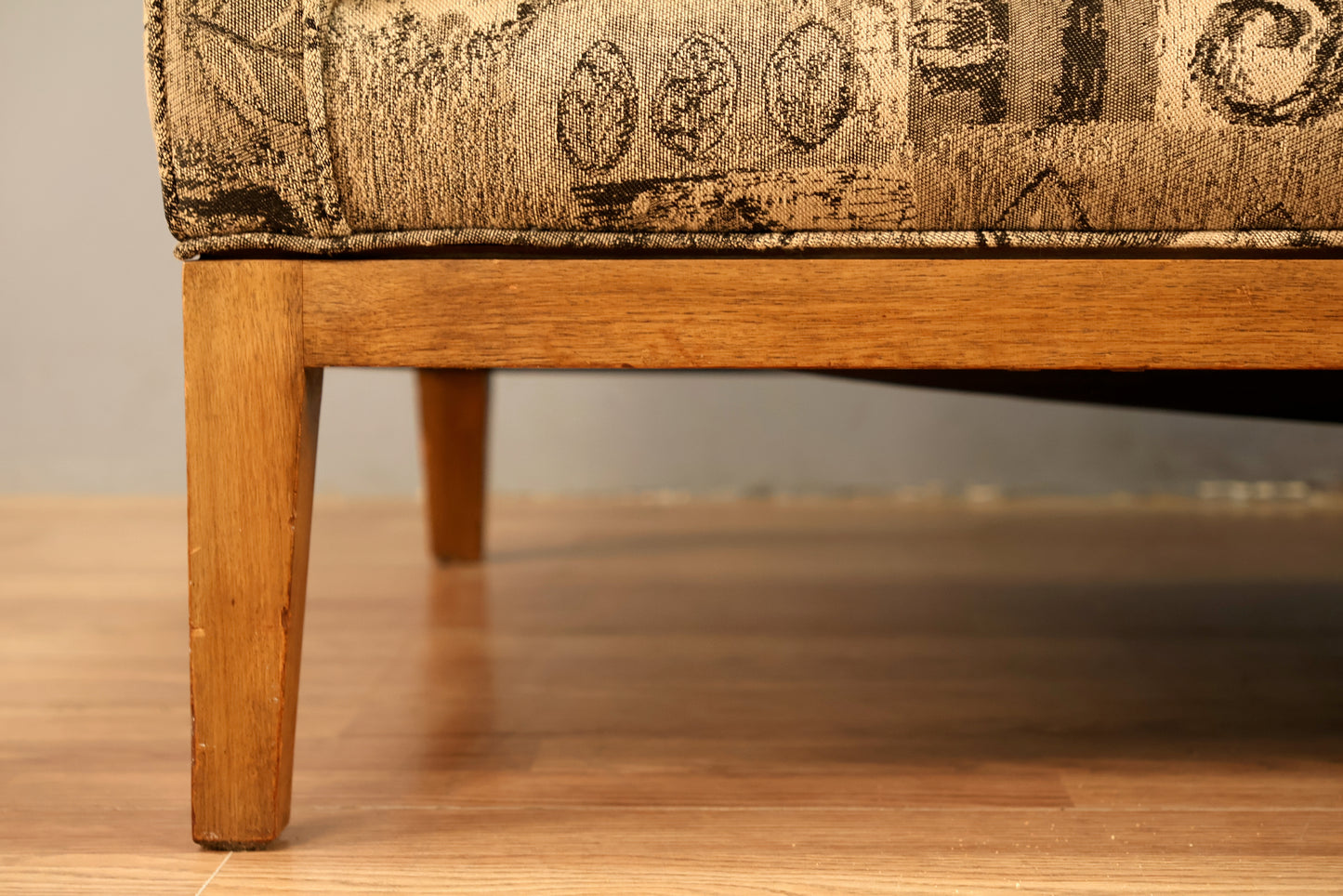 Mid Century Geometric 1-Arm Loveseat - ONLINE ONLY