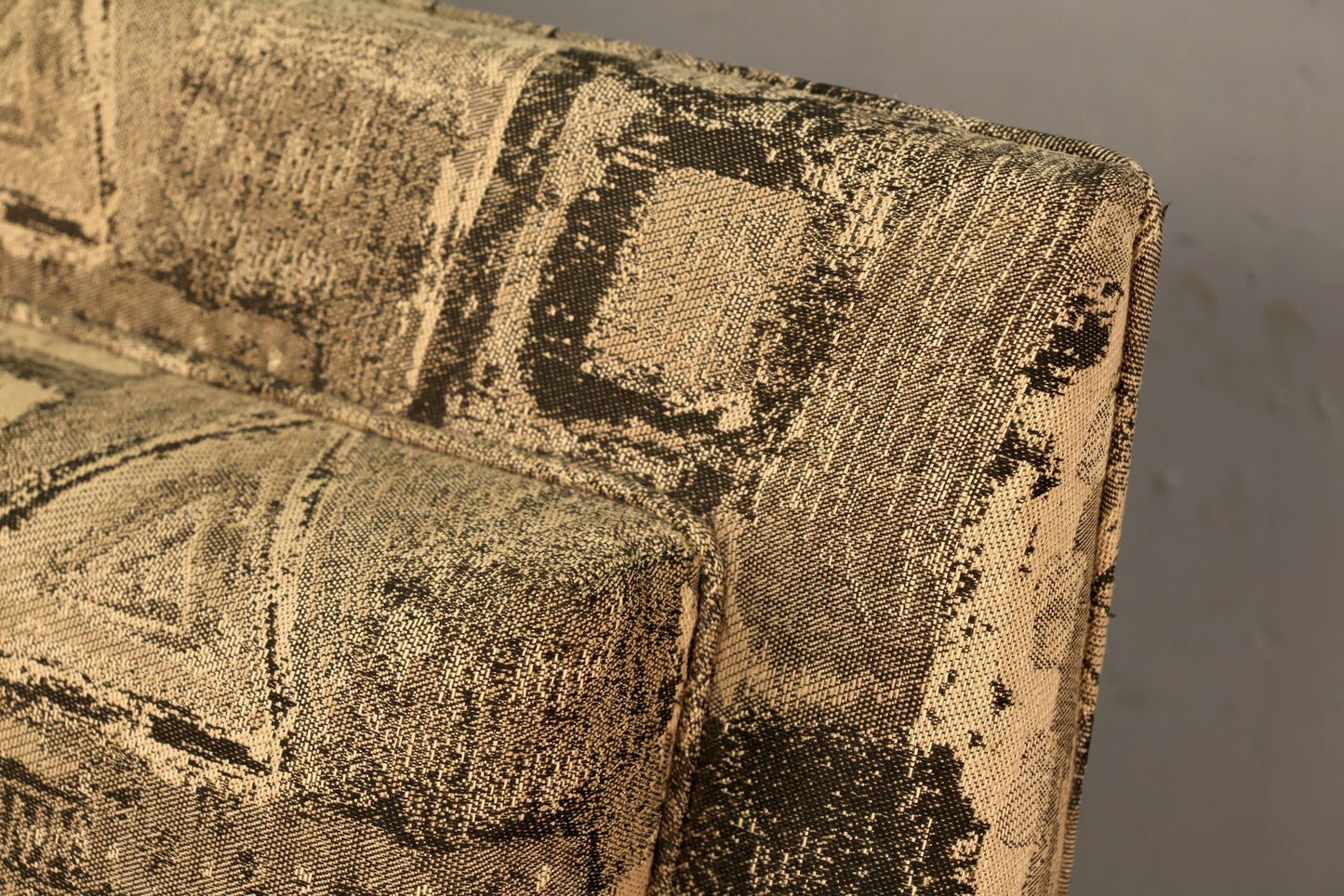 Mid Century Geometric 1-Arm Loveseat - ONLINE ONLY