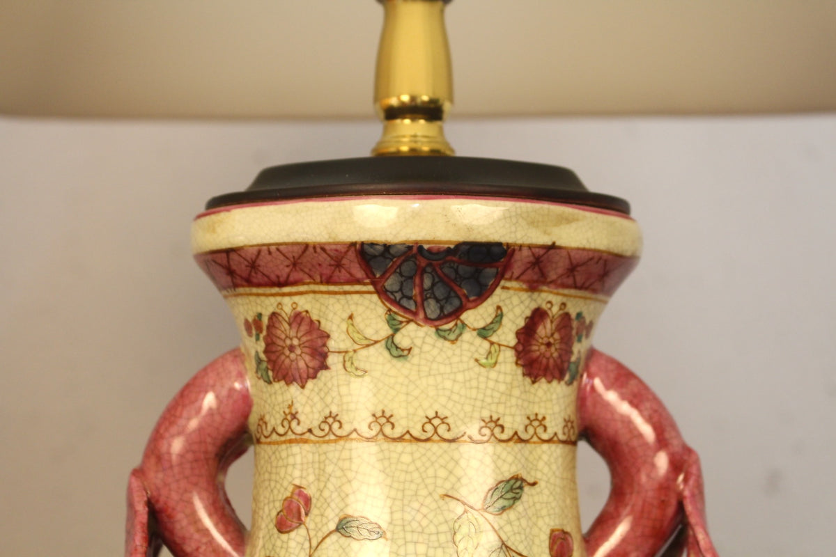Chinoiserie-Style Floral Table Lamp