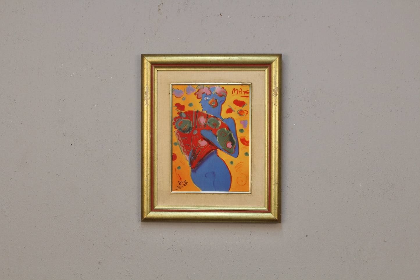 "Fan Dancer" Peter Max Porcelain Plaque