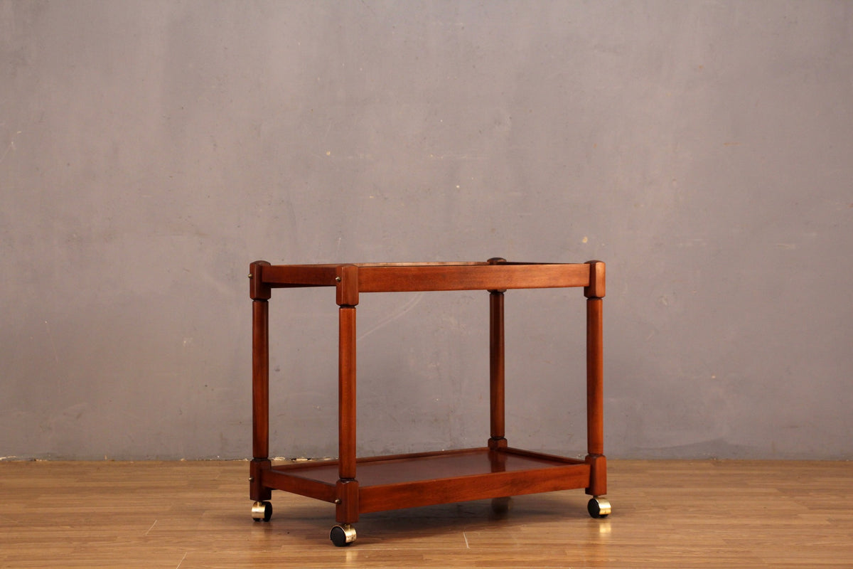 Chestnut 2-Tier Bar Cart
