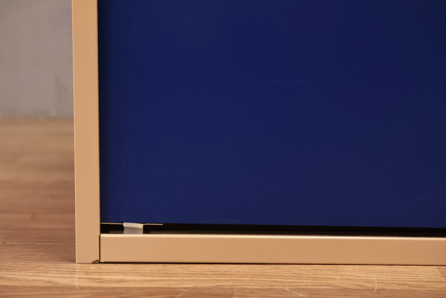 Industrial Blue Metal Sliding Door Cabinet