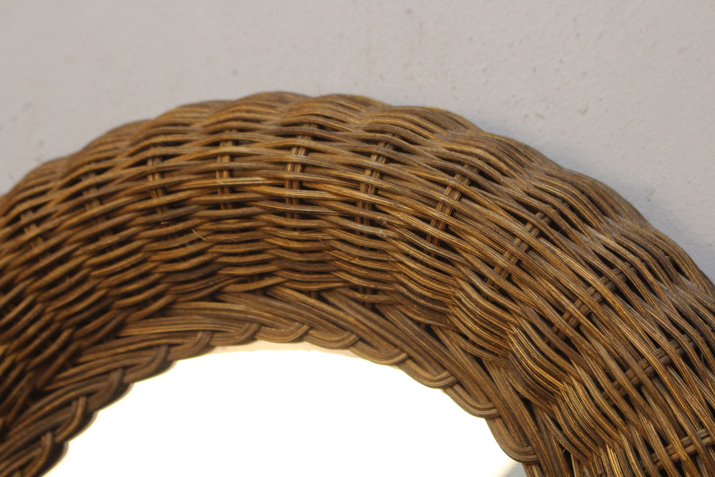 Round Wicker Mirror