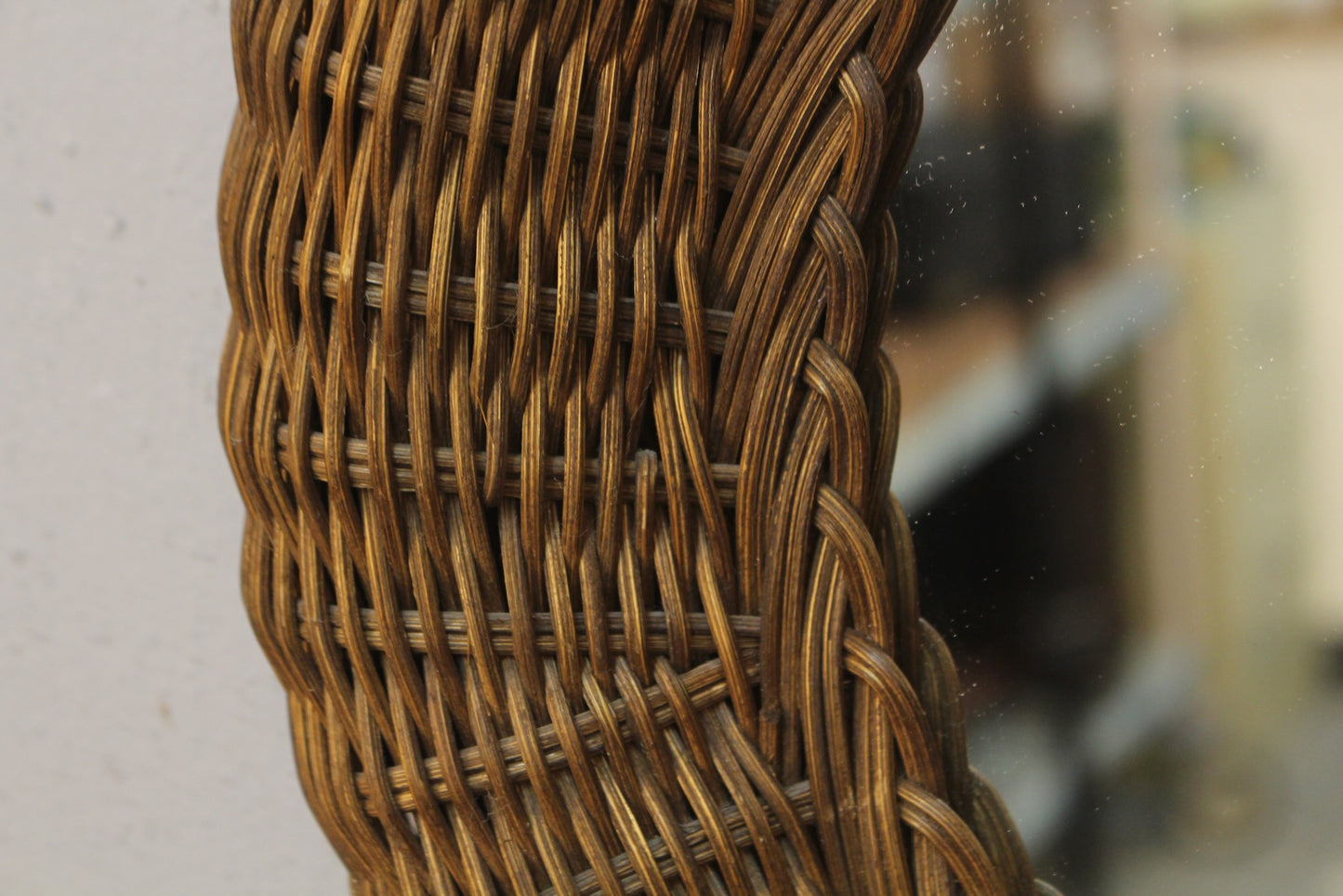 Round Wicker Mirror