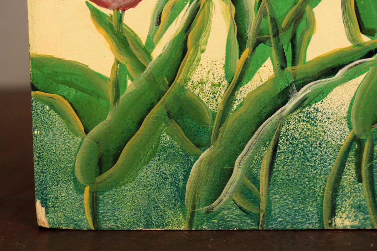 Painted Floral Flip-Top Mailbox
