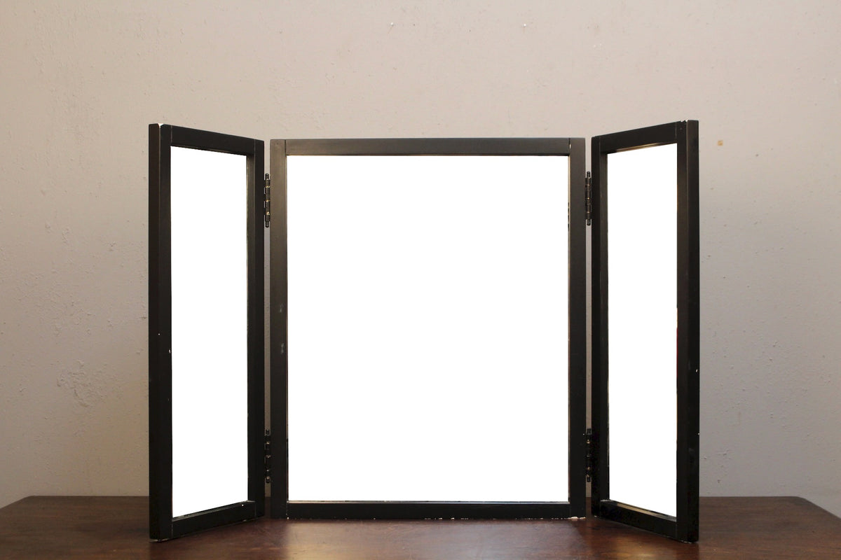 Black Tri-Fold Vanity Mirror