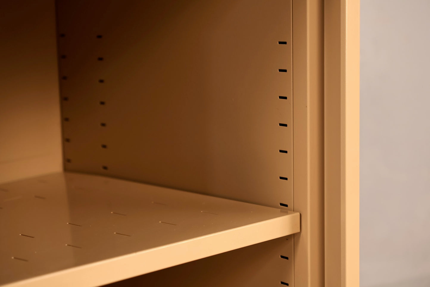 Industrial Yellow Metal Sliding Door Cabinet