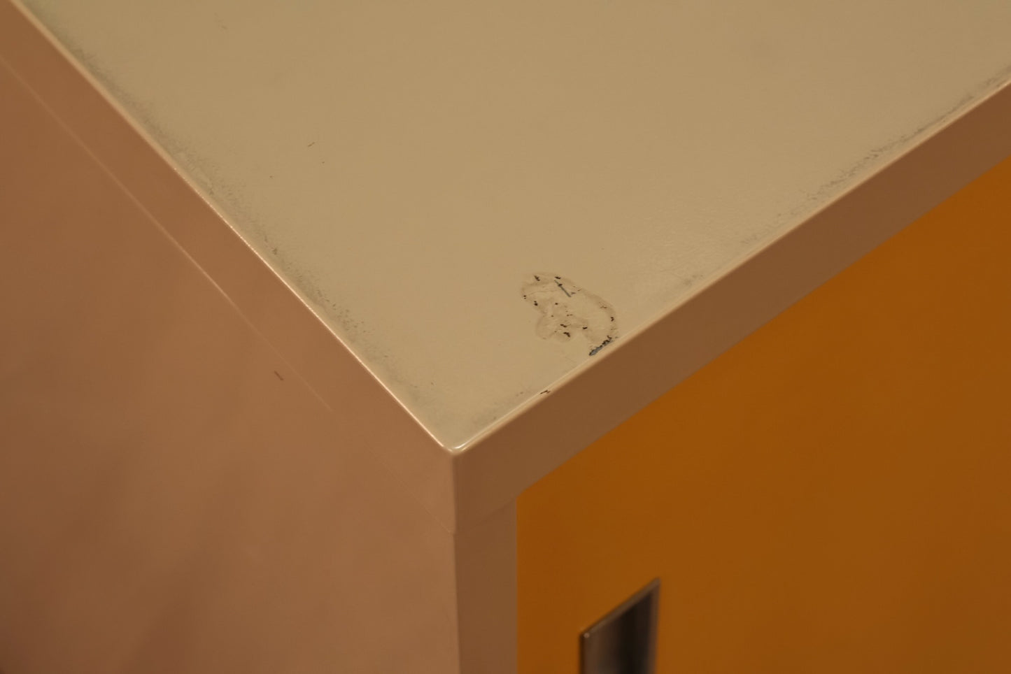 Industrial Yellow Metal Sliding Door Cabinet