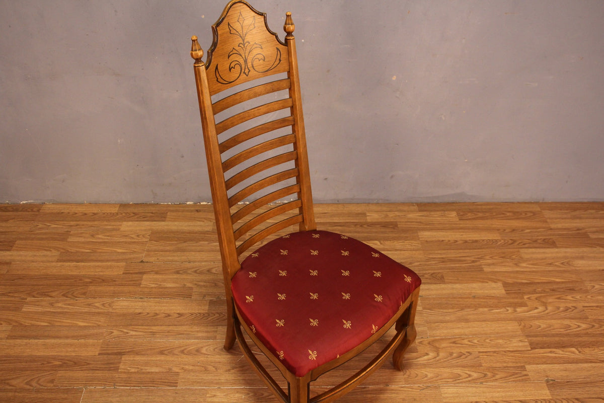 Dexel "Esperanto" Walnut & Garnet Side Chair