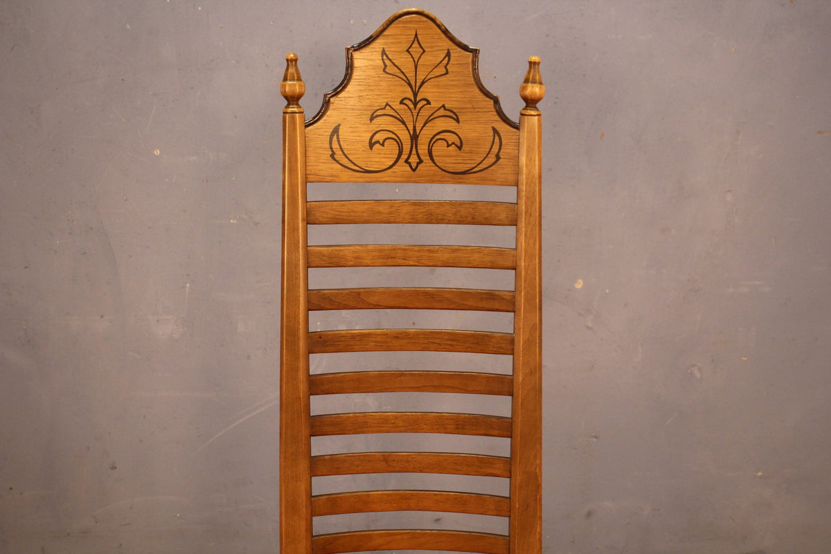 Dexel "Esperanto" Walnut & Garnet Side Chair