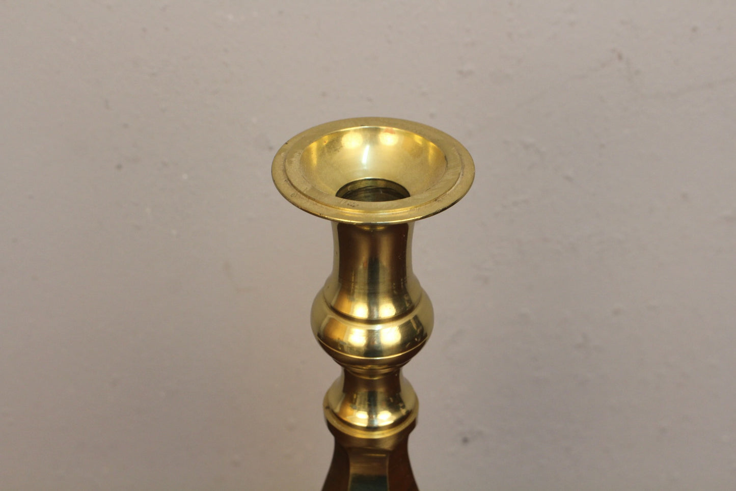Pair of Turned Brass Candlesticks