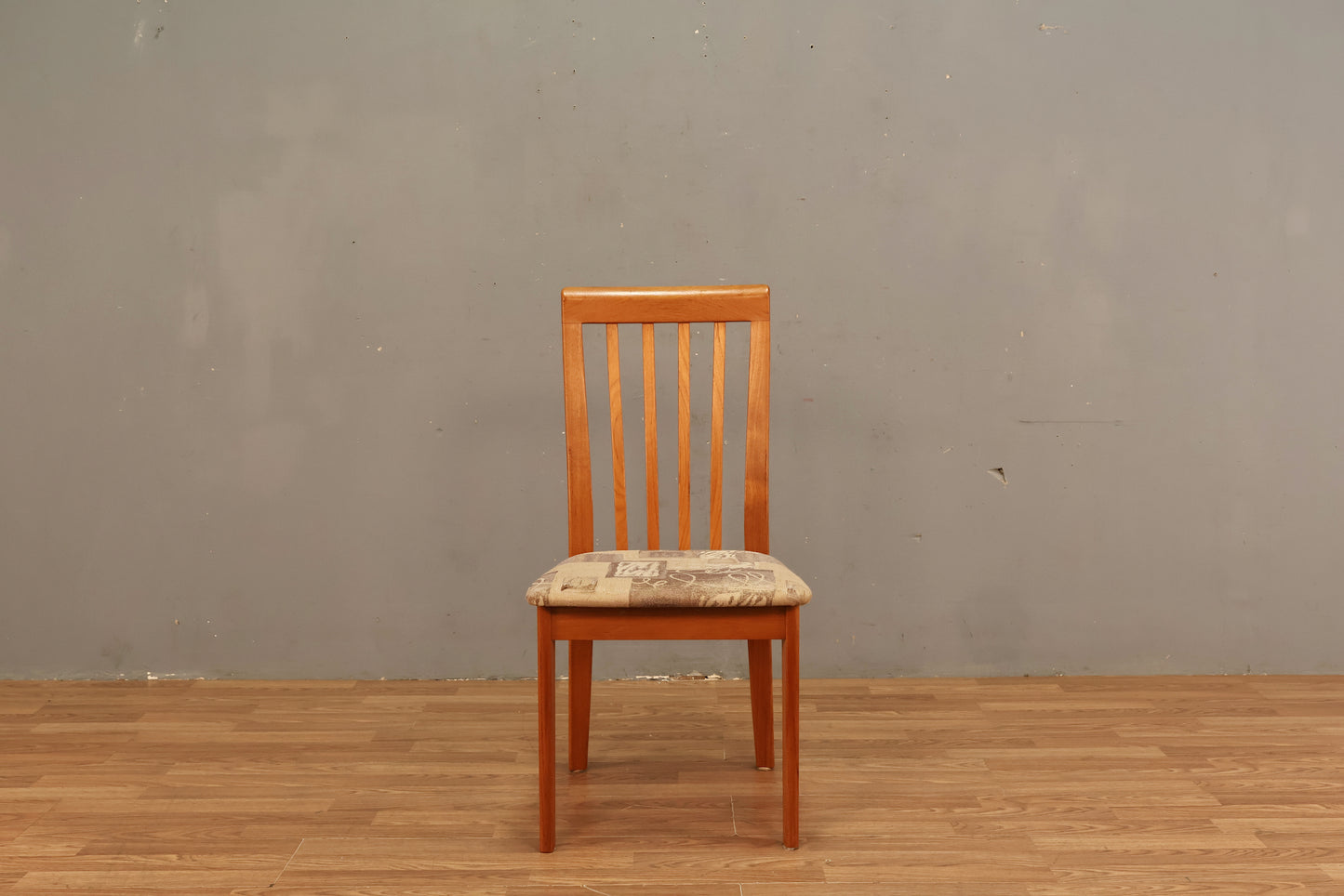 Teak & Taupe Side Chair