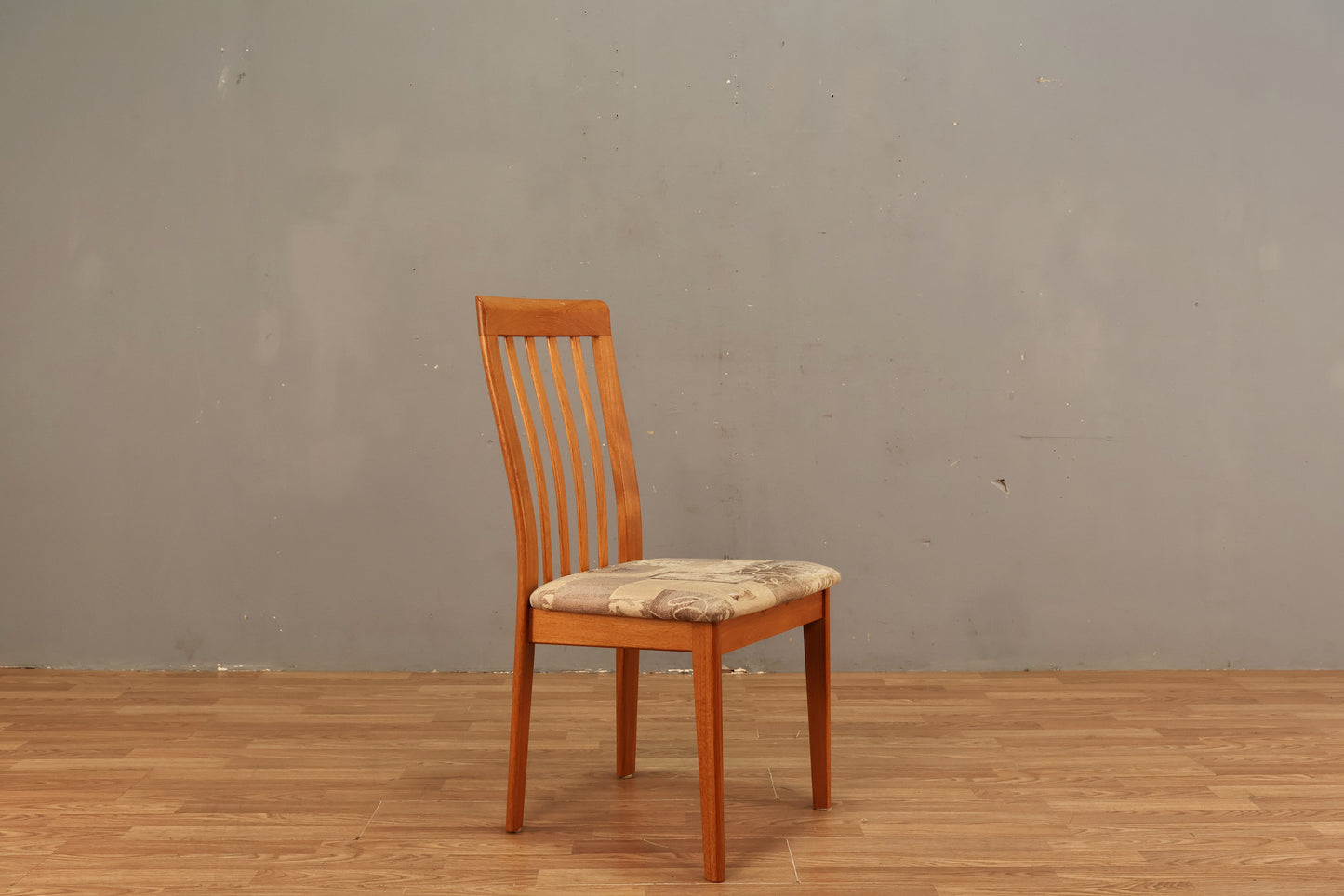 Teak & Taupe Side Chair